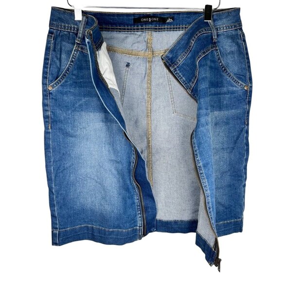2/$30 One5One Size Large Jen Skirt Mini Zipper Casual - Picture 4 of 5
